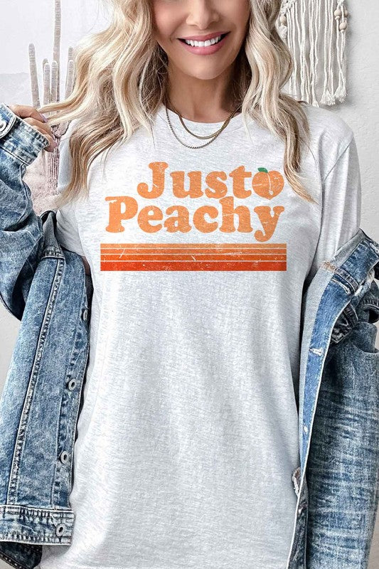 JUST PEACHY GRAPHIC PLUS SIZE TEE