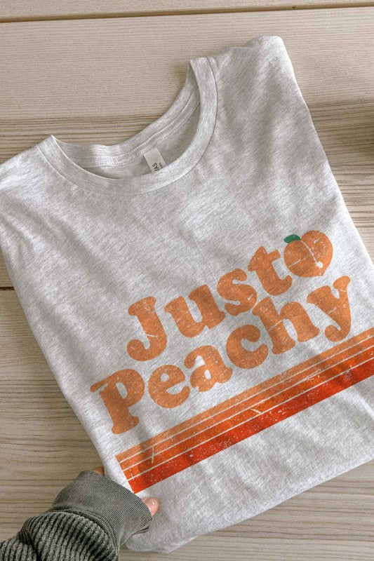 JUST PEACHY GRAPHIC PLUS SIZE TEE