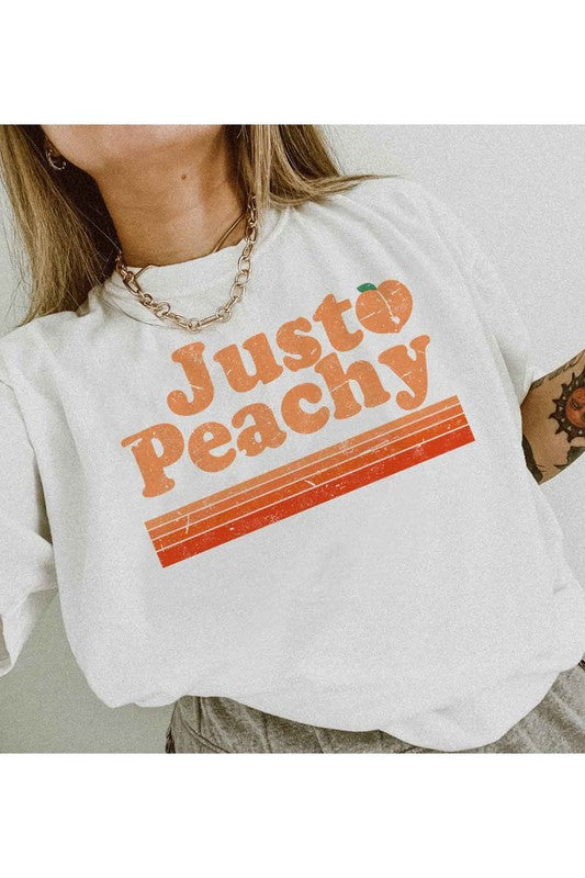 JUST PEACHY GRAPHIC PLUS SIZE TEE