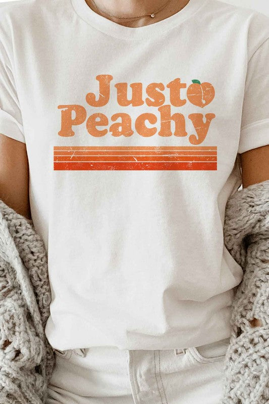 JUST PEACHY GRAPHIC PLUS SIZE TEE