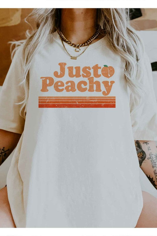 JUST PEACHY GRAPHIC PLUS SIZE TEE
