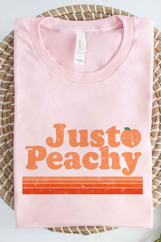 JUST PEACHY GRAPHIC PLUS SIZE TEE