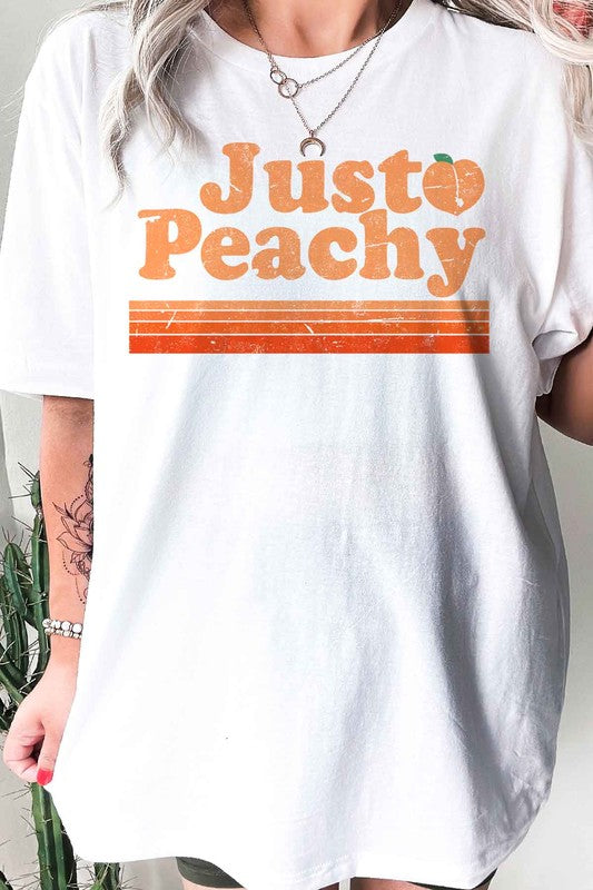 JUST PEACHY GRAPHIC PLUS SIZE TEE