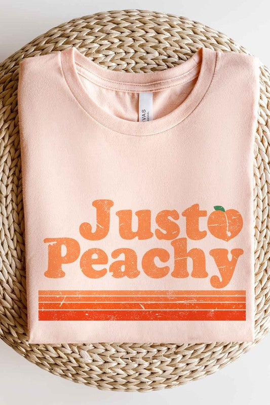JUST PEACHY GRAPHIC PLUS SIZE TEE