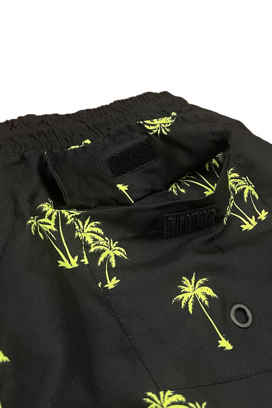 Palm Tree Print Swim Shorts