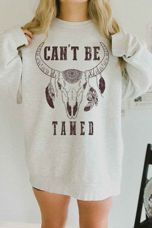 CANT BE TAMED CATTLE OVERSIZED SWEATSHIRT