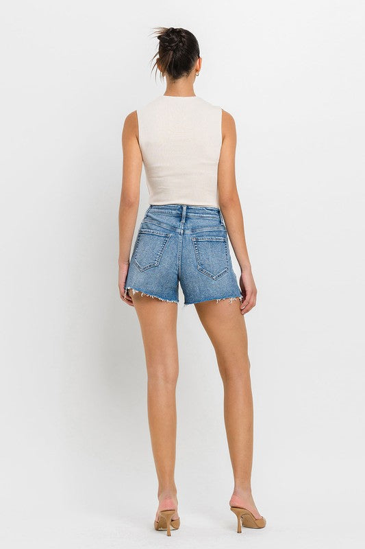 High Rise Side Slit A Line Shorts