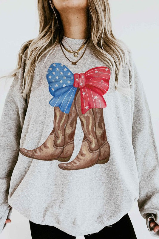 AMERICAN COWBOY BOOTS OVERSIZED SWEATSHIRT