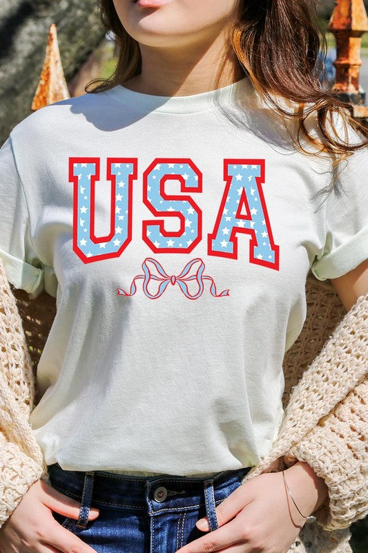 USA Bow Graphic T Shirts