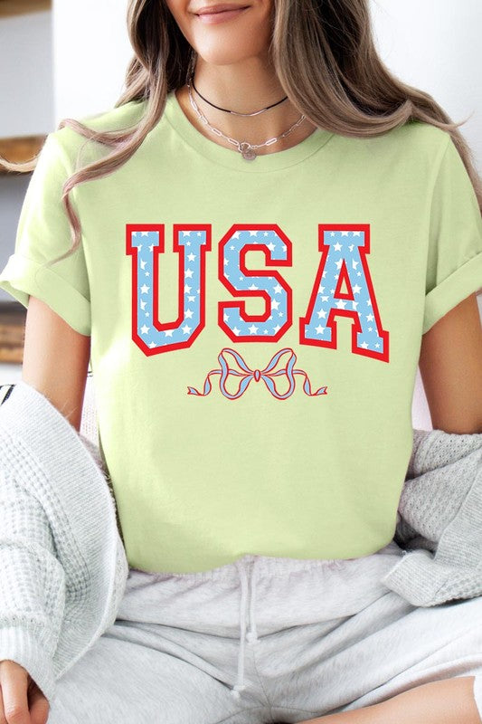 USA Bow Graphic T Shirts