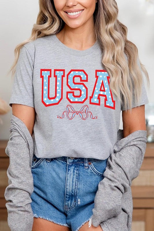 USA Bow Graphic T Shirts