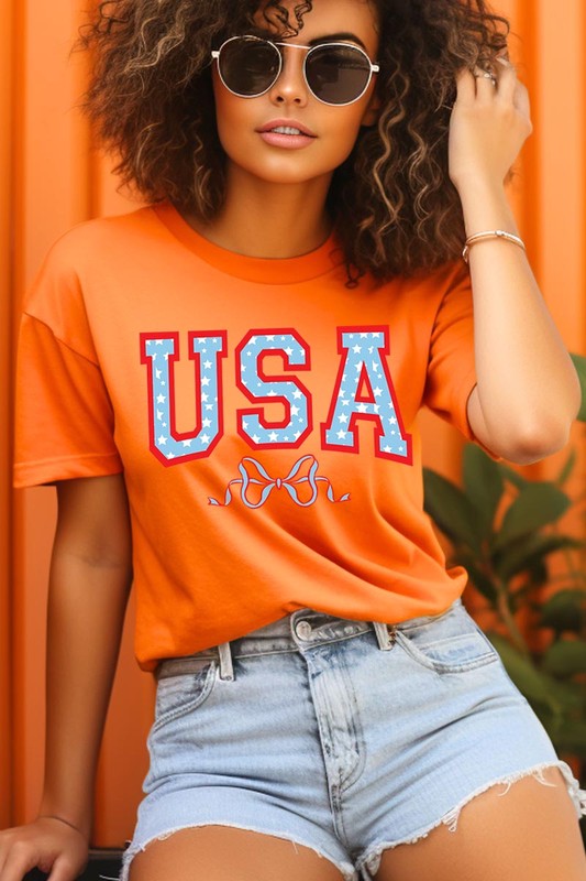 USA Bow Graphic T Shirts