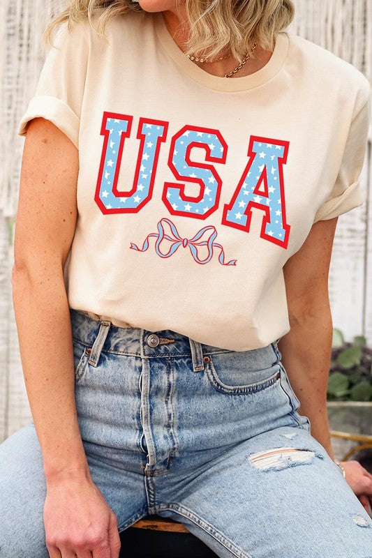 USA Bow Graphic T Shirts