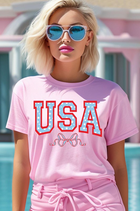 USA Bow Graphic T Shirts