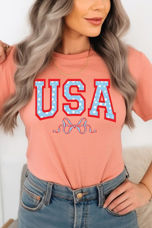 USA Bow Graphic T Shirts