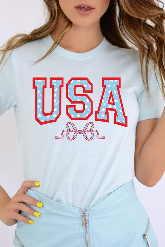 USA Bow Graphic T Shirts