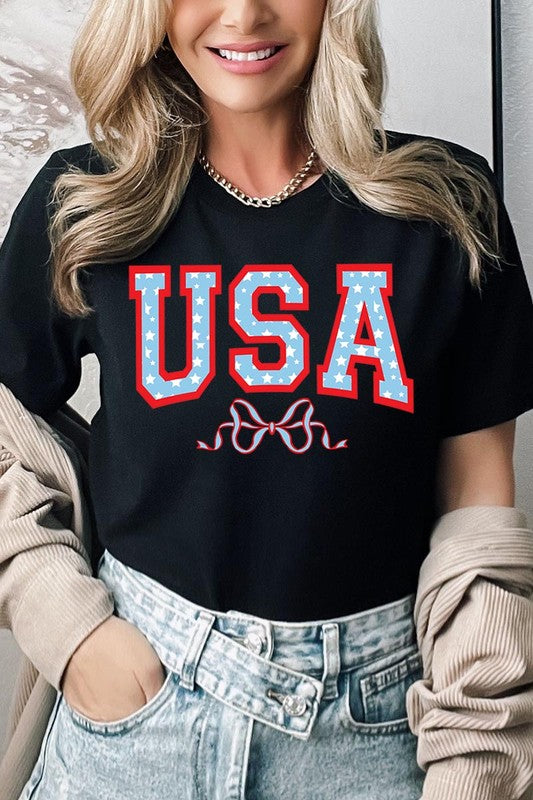 USA Bow Graphic T Shirts