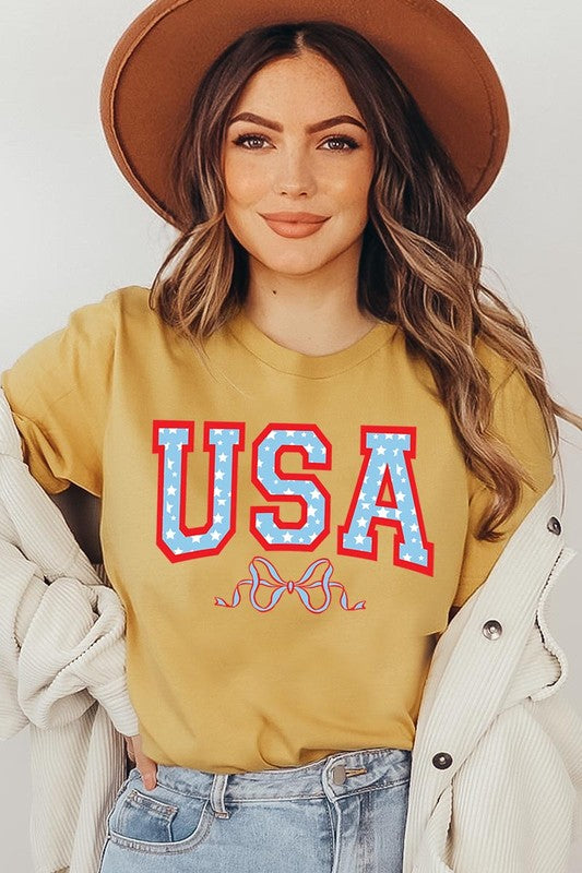 USA Bow Graphic T Shirts