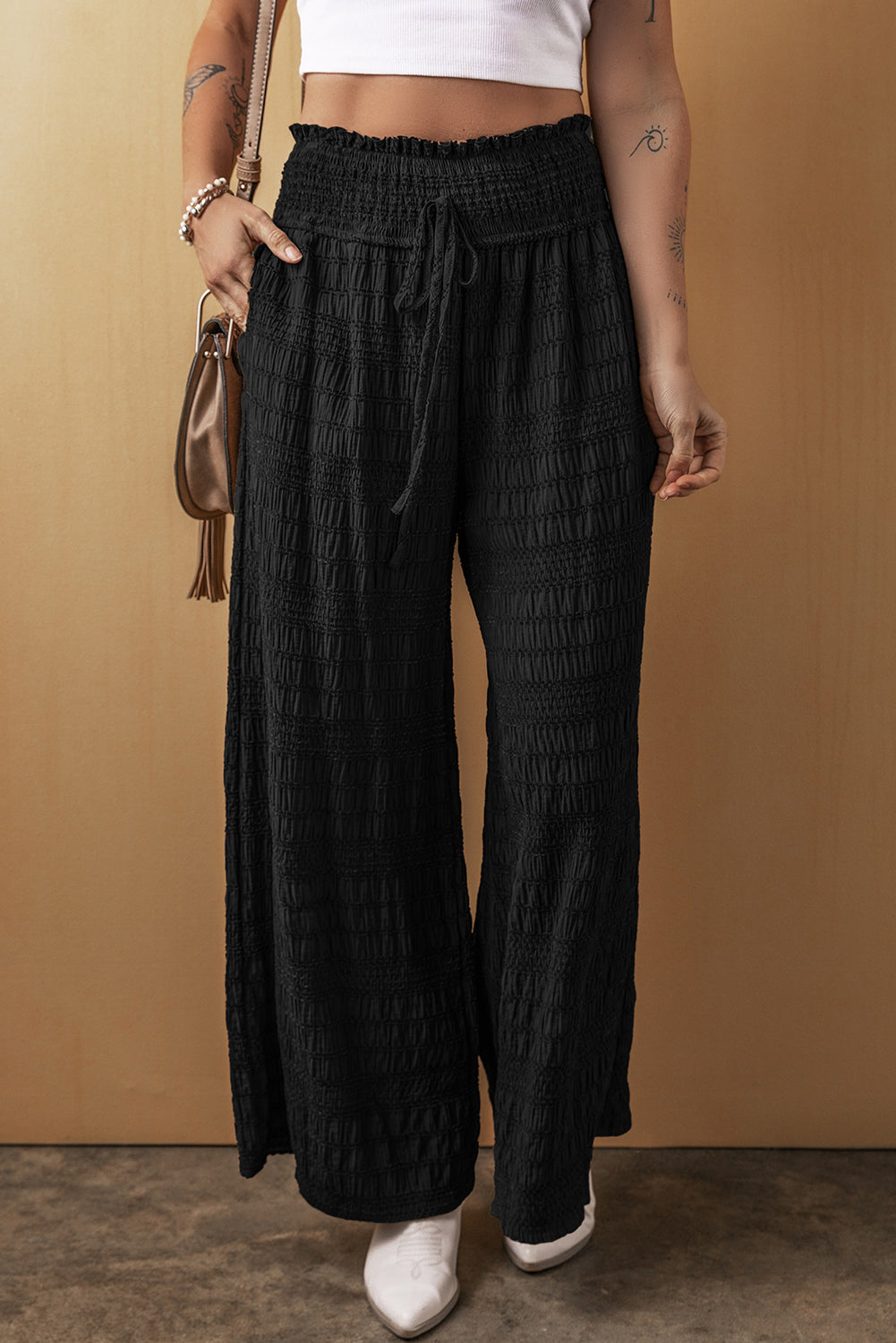 Tied Wide Leg Pants